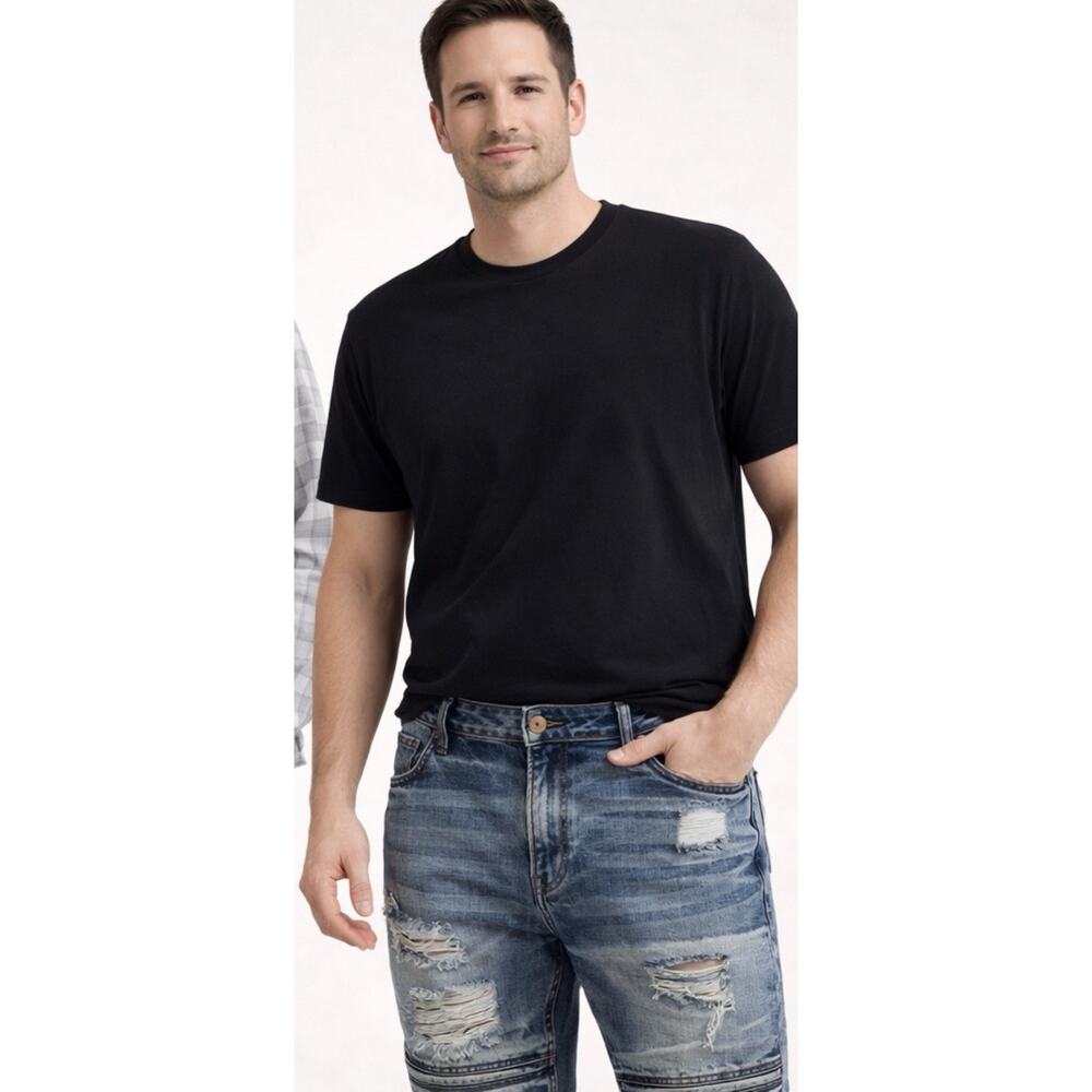 Demolition Denim Distressed Jeans Men 42 Blue Biker Moto Ripped Streetwear